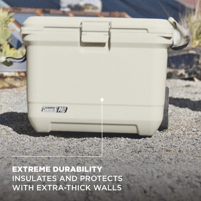 Coleman Pro 55-Quart Hard Cooler, Desert Sand