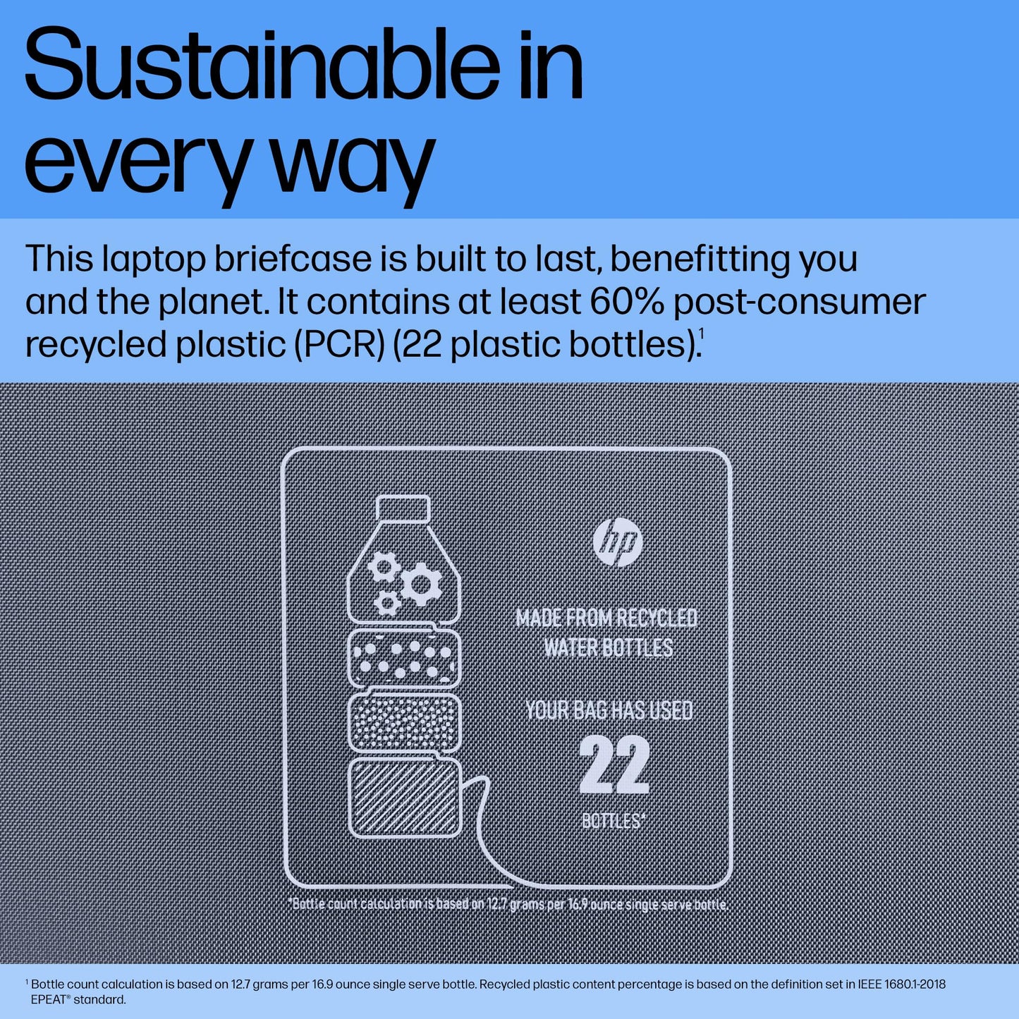 HP Everyday 16-inch Laptop Briefcase, Water Resistant, Comfort Design, Trolley Strap, FSC-Certified Packaging, Removable and Adjustable Strap, Key FOB, 3-Year Warranty, Odyssey Gray