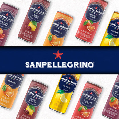Sanpellegrino Italian Sparkling Drink Aranciata Rossa, Sparkling Orange and Blood Orange Beverage, 11.15 Fl Oz (Pack of 24)