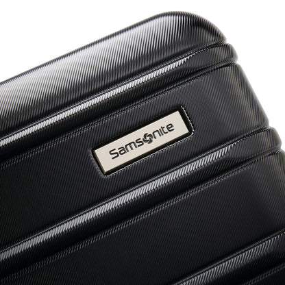 Samsonite Omni 2-2 Piece 19/28 Hardside Luggage with 360° Spinner Wheels - Scratch Resistant Hardshell - TSA, Airline-Approved - Expandable Polycarbonate Lightweight - Midnight Black