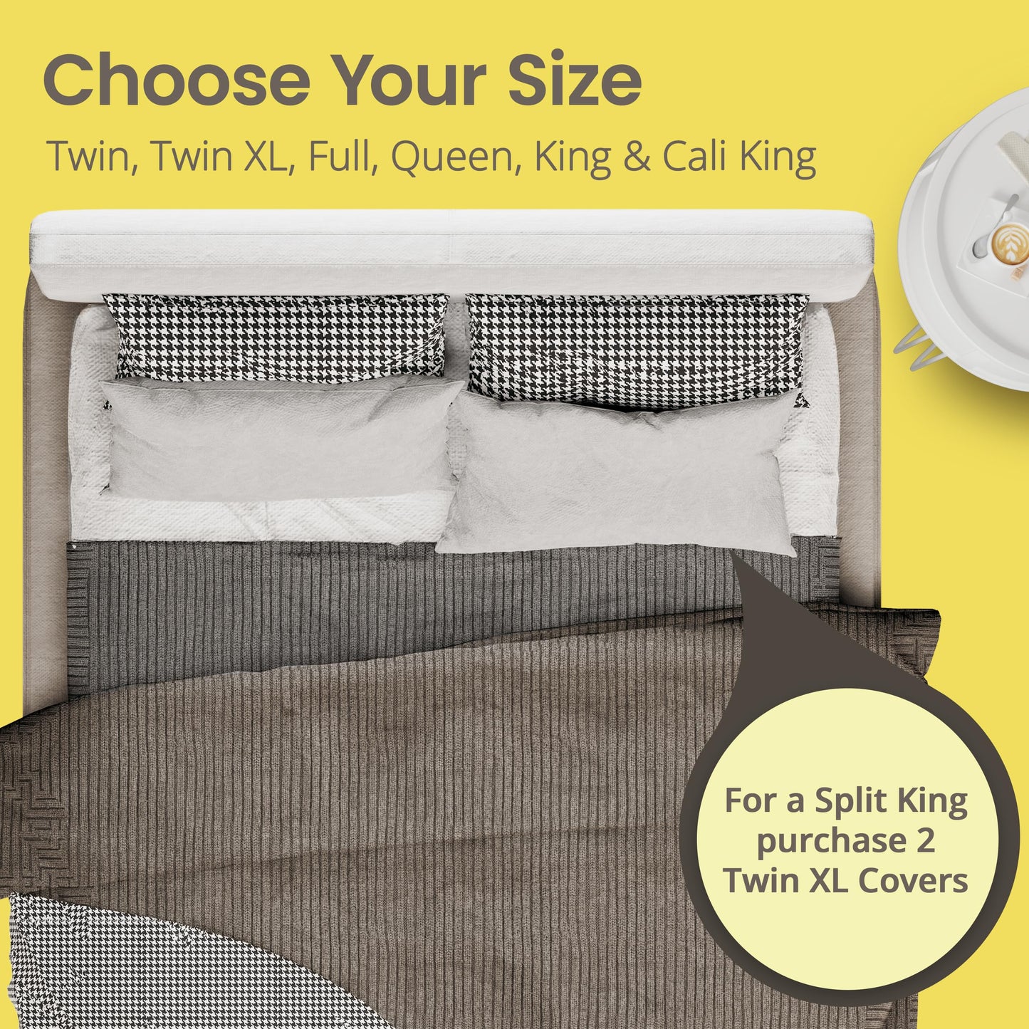 SafeRest Waterproof Mattress Protector King Size – Absorbent Breathable Soft Fitted Bed Cover with 18" Deep Stretchable Pockets – Machine Washable King Mattress Cover