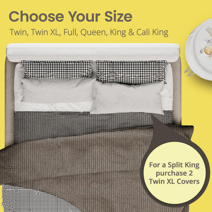 SafeRest Waterproof Mattress Protector King Size – Absorbent Breathable Soft Fitted Bed Cover with 18" Deep Stretchable Pockets – Machine Washable King Mattress Cover