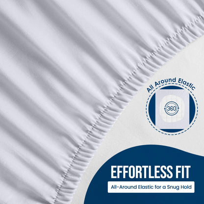 Utopia Bedding Waterproof Mattress Protector Twin Size, Premium 200 GSM Terry Mattress Cover, Soft & Breathable Bed Cover, Fitted Sheet Style with Stretchable Deep Pockets 15" (White)