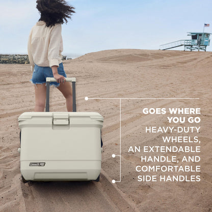 Coleman Pro 55-Quart Hard Cooler, Desert Sand
