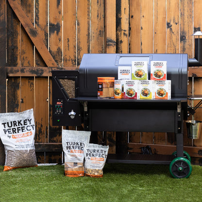 Fire & Flavor Lemon Pepper Turkey Perfect Brine - Turkey Brine Kit with Bag for Roasting, Grilling, Smoking, and Frying - Brining Seasonings for Cooking and Turkey Brine Bag - Turkey Brine and Rub Kit