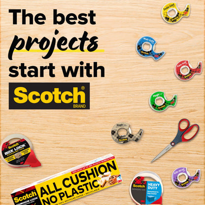 Scotch Super-Hold Tape, 2 Rolls, Transparent Finish, 50% More Adhesive, Trusted Favorite, 3/4 x 600 Inches, Dispensered (198DM-2)