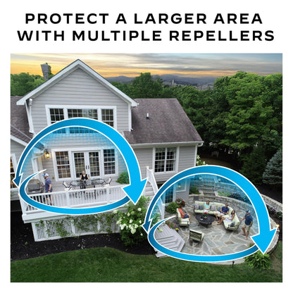 Thermacell Mosquito Repellent E-Series Rechargeable Repeller; Patio Shield 20’ Mosquito Protection Zone; Includes 36-Hr Repellent Refill; No Flame or Scent; Bug Spray and Bug Zapper Alternative