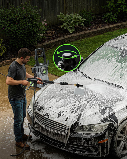 Pressure Washer, Power Washer with Foam Cannon High Pressure Washer for Cars, Fences, Patios, Decks, Patios and Driveway Powerwasher