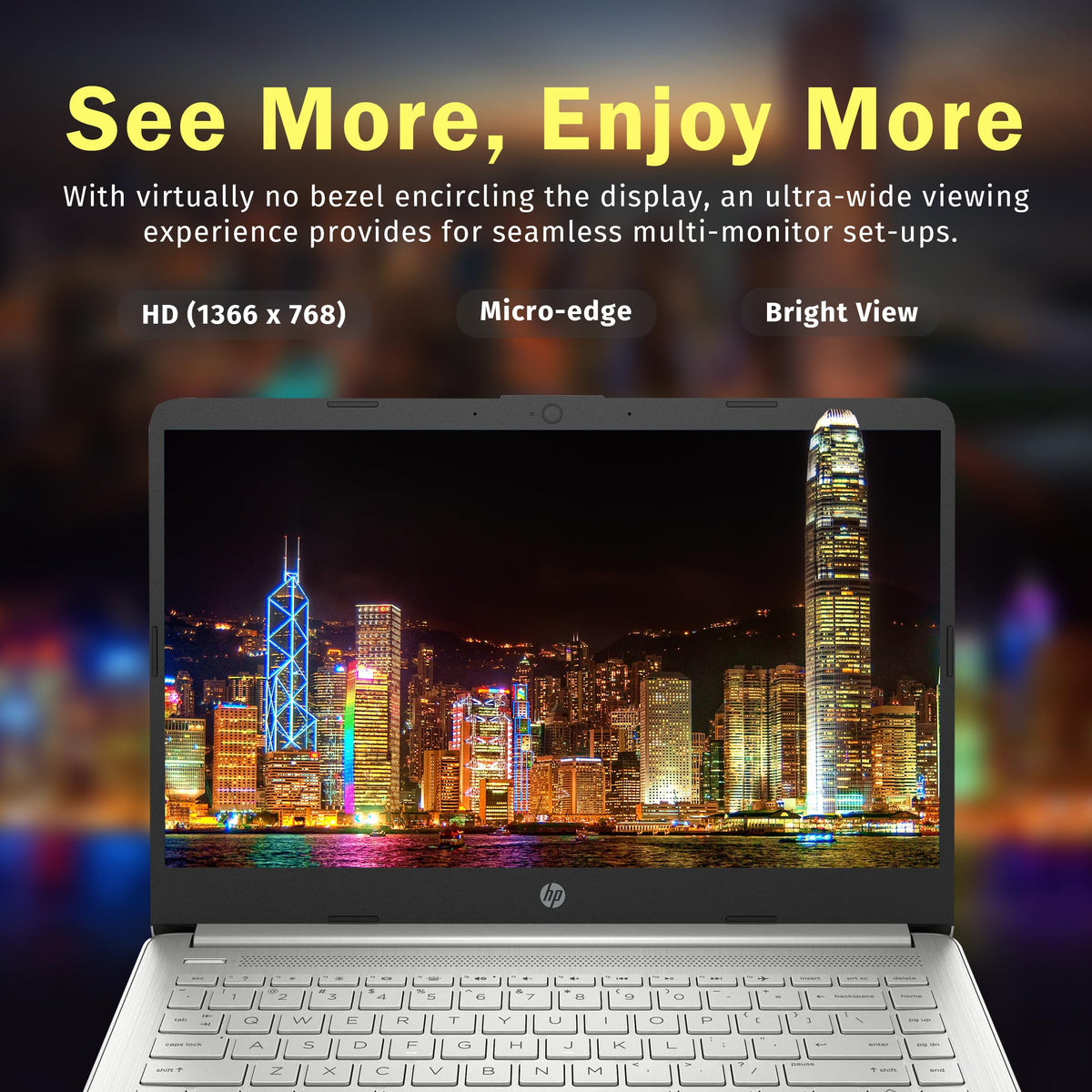 HP Stream 14" HD Lightweight Laptop, Intel Celeron N4120, 16GB RAM, 224GB Storage(64GB eMMC + 160GB Docking Station), Intel UHD Graphics, HD Webcam, 1 Year Office 365, WiFi, Bluetooth, Win 11s, Silver