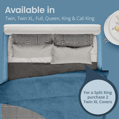 SafeRest Waterproof King Size Mattress Protector - Fitted with Stretchable Pockets - Machine Washable Cotton Mattress Cover for Bed