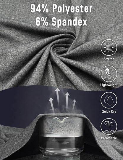 3Pack Quarter 1/4 Zip Pullover Men Dry Fit Sweatshirts Long Sleeve 1/2 Half Zip Running Athletic Golf Work Out Gym Fishing Shirt Quick Dry Outdoor Active Sports Shirts Gray Blue L