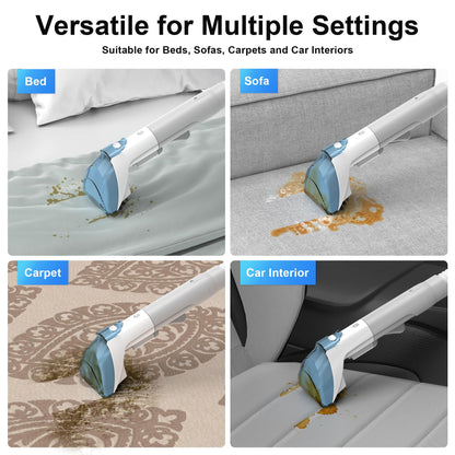 Rivenara Carpet Cleaner Machine Upholstery - 450W Shampooer Portable for Couch Rug Sofa Car Seat Furniture Fabric Wet Vacuum Spot Handheld Small Mini Car Water Aspiradora de Agua Deep Extractor Washer