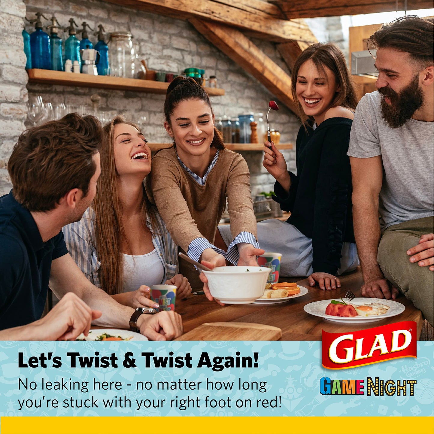 Glad Game Night Twister Disposable Paper Cups - Heavy Duty Drinking Cup for Kids & Adults, Classic Board Games Fun - 12 oz, 20 Count