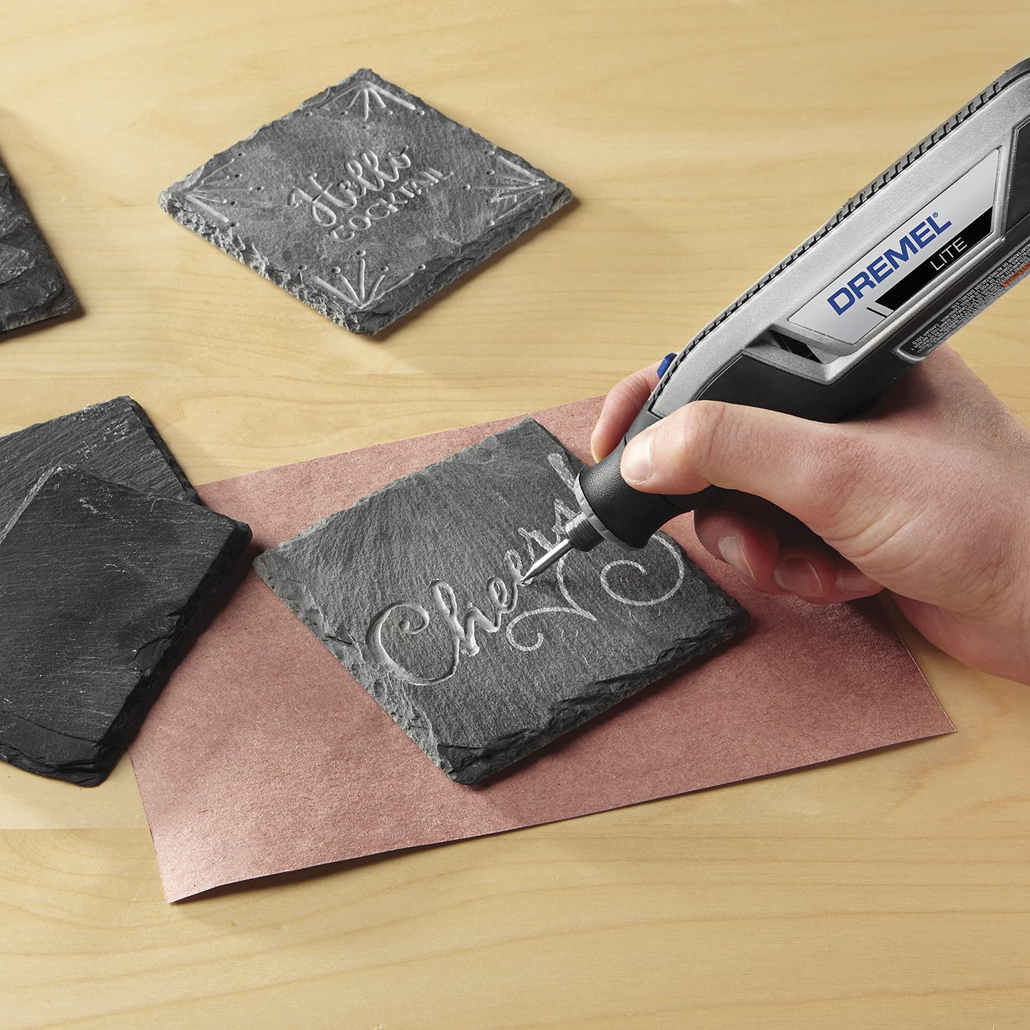 Dremel 729-01 11-Piece Carving & Engraving Rotary Tool Accessories Kit - Includes Engraving Bits & Grinding Stones- Ideal for Wood, Metal, and Glass