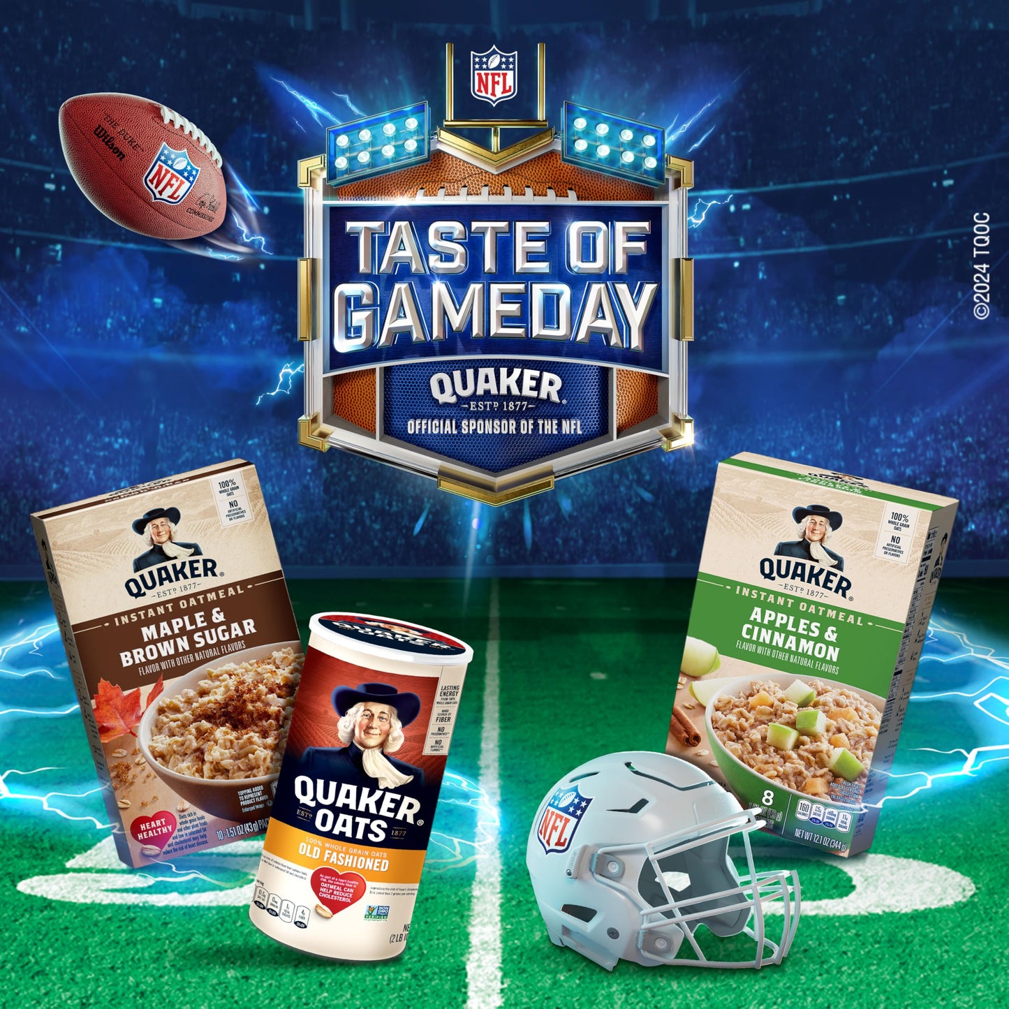 Quaker Instant Oatmeal Lower Sugar, Maple & Brown Sugar, 1.19 Oz, Pack of 44