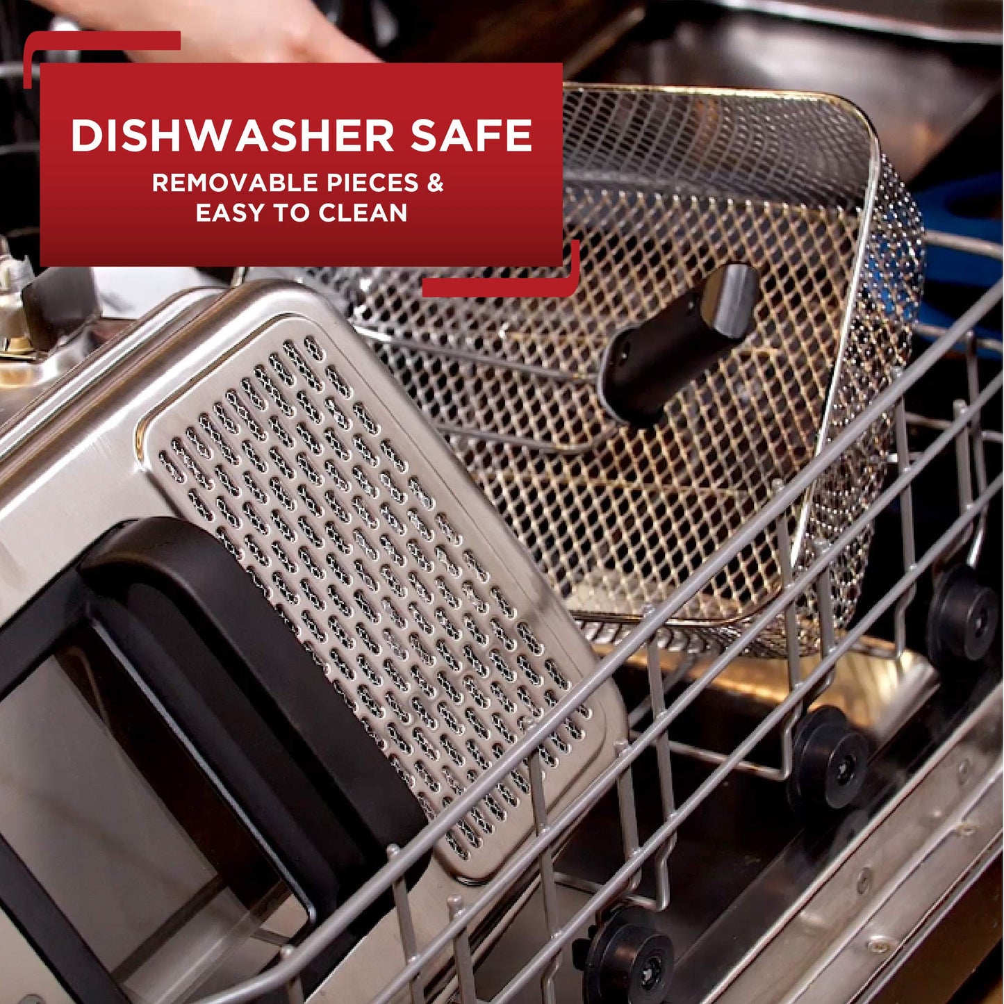 T-fal 3.5L Stainless Steel Deep Fryer with Basket for Home Use, 1700W, Deep Fryer with Oil Filtration, Temp Control, Digital Timer