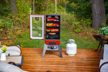 Pit Boss Grills PBV3G1 Vertical Smoker, Red Hammertone 684 sq inches (pack of 1)
