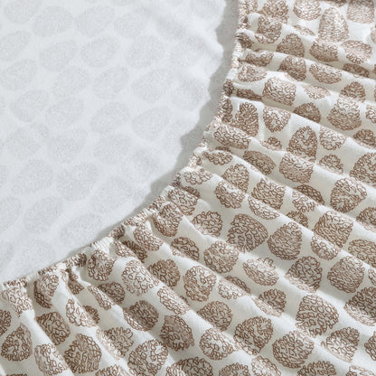 Eddie Bauer - Twin Sheets, Cotton Flannel Bedding Set, Brushed For Extra Softness, Cozy Home Decor (Little Creek Pine Cone Beige, Twin)