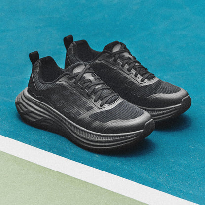 NORTIV 8 Women's Walking Shoes Cushion Running Tennis Shoes ActiveFloat Non-Slip Comfortable Breathable Workout Gym Sports Athletic Fashion Sneakers,Size 7.5,All Black,SNWS245W