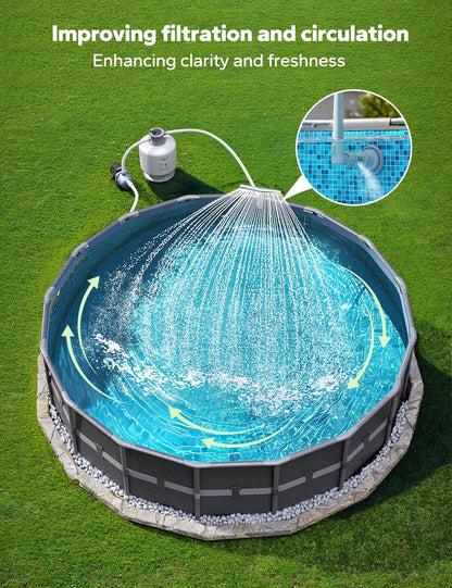 Pool Fountains for Above and In-ground Pools, Adjustable Whale Tail Waterfall Wide Width Pool Sprinkler Fountain for Relaxation & Cooling 10-20 Degrees, Swimming Pool SPA Accessories