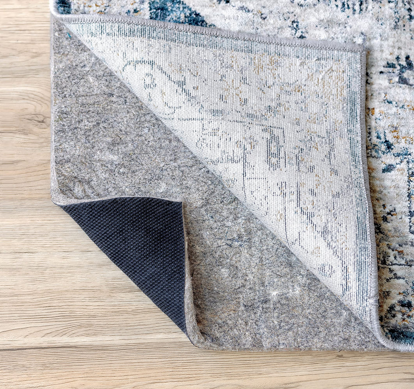 RUGPADUSA - Dual Surface - 9'x12' - 1/2" Thick - Felt + Rubber - Non-Slip Backing Rug Pad - Adds Comfort and Protection - for Hard Surface Floors