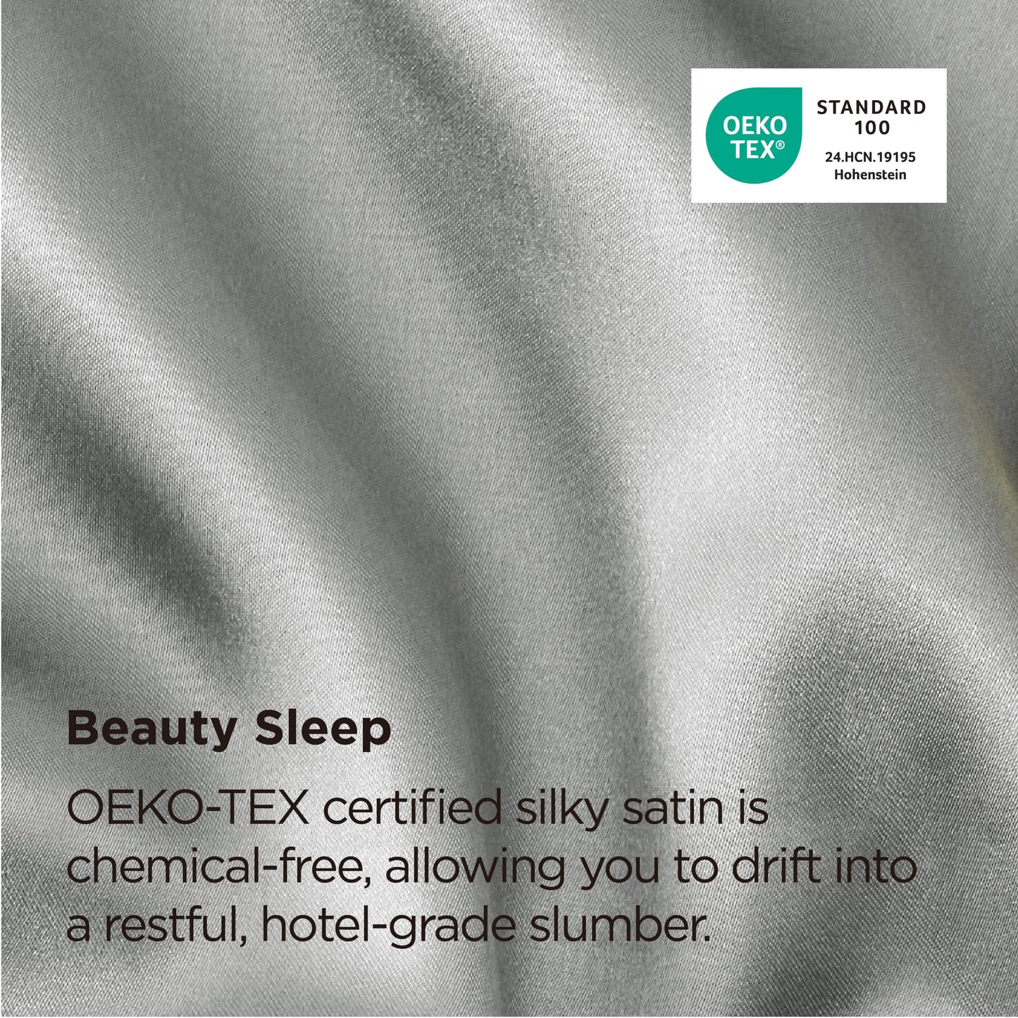 Bedsure Satin Pillowcase, Similar to Silk Pillow Cases Queen Size Set of 2, Cooling Pillow Case Covers with Envelope Closure, Room Decor Valentine Gifts for Women Men, Silver Grey, 20x30 Inches, 2pcs