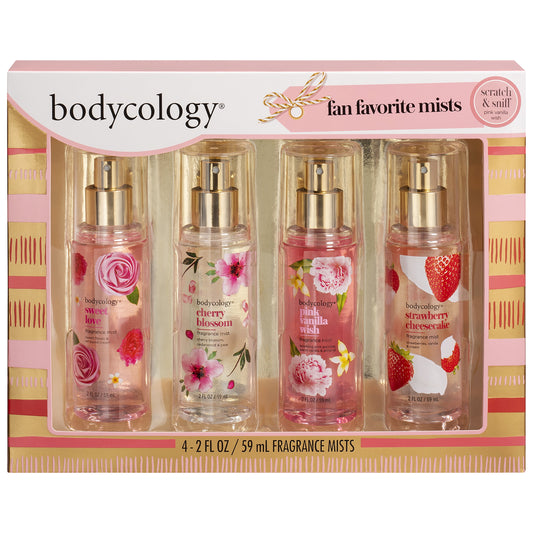 Bodycology Fan Favorite Body Mists Fragrance Set, 4 PieceS