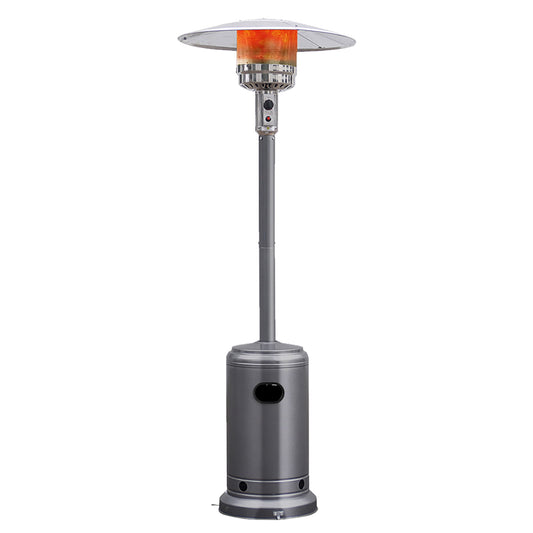 Costway 50000 BTU Propane Patio Heater Standing LP Gas Steel with Wheels Grey