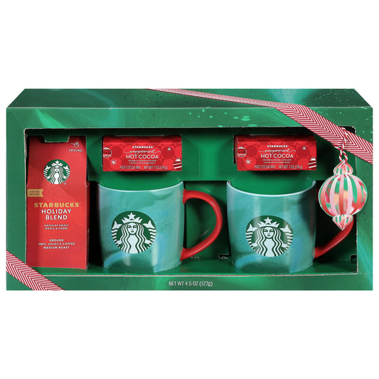 DesignPac Starbucks That Festive Feeling Holiday Brew for Two Mug Gift Set, 4.50oz