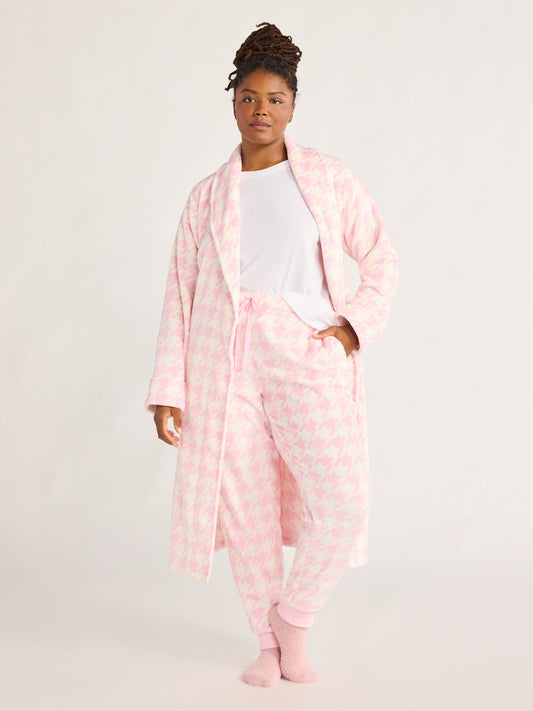 Joyspun Women's Plush Robe, Sizes S to 3X