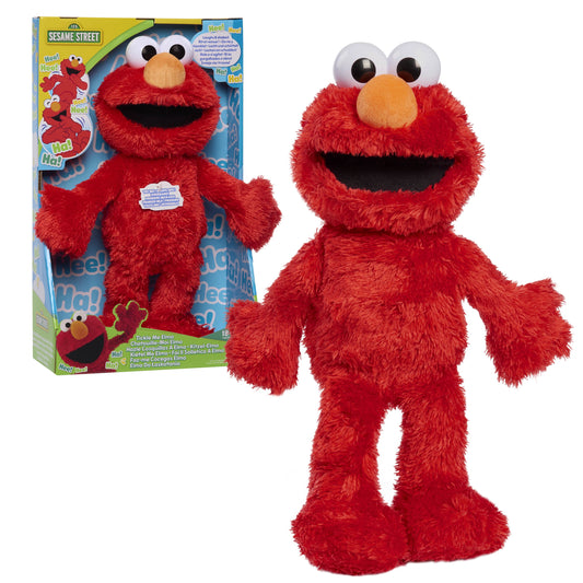Sesame Street Tickle Me Elmo 13.5-inch Plush Doll, Laughs, Wiggles, and Giggles, Red
