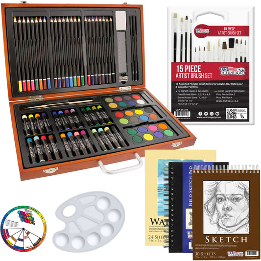 U.S. Art Supply Deluxe Art Creativity Set, 102 Piece Art Set