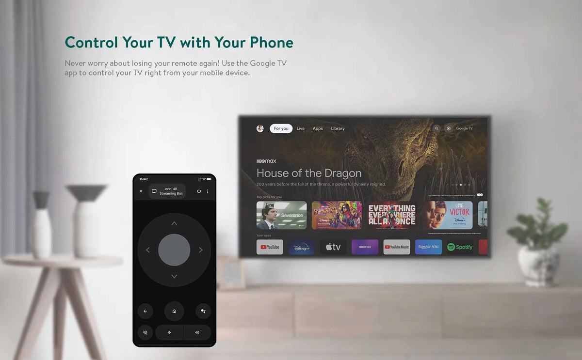 onn. Google TV Full HD Streaming Device (New, 2023)