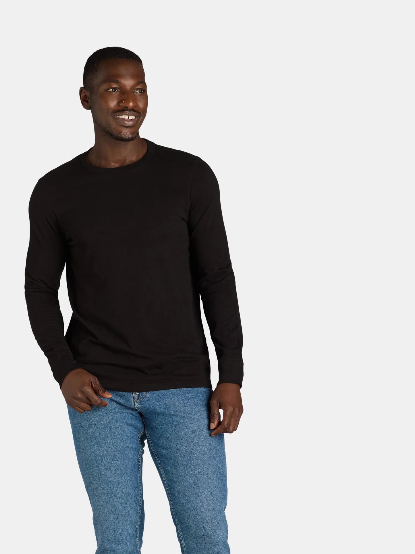 George Men's & Big Men's Crewneck T-Shirt with Long Sleeves, Size XS-3XLT
