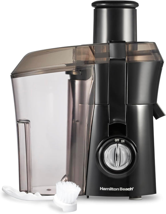 Hamilton Beach Juicer Machine, Big Mouth Large 3” Feed Chute for Whole Fruits and Vegetables, Easy to Clean, Centrifugal Extractor, BPA Free, 800W Motor, Black
