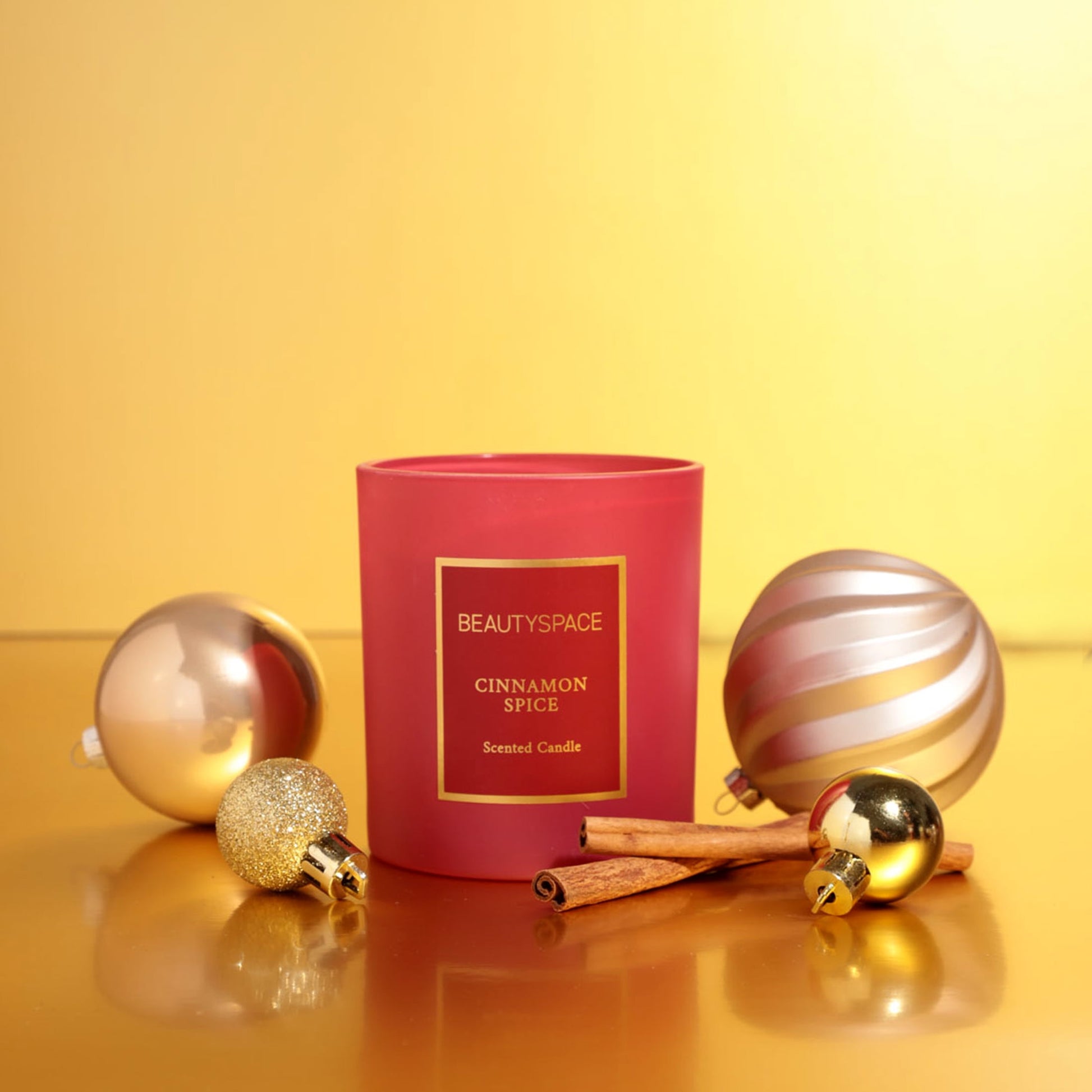 BEAUTYSPACE Cinnamon Spice Holiday Candle Gift, 200g