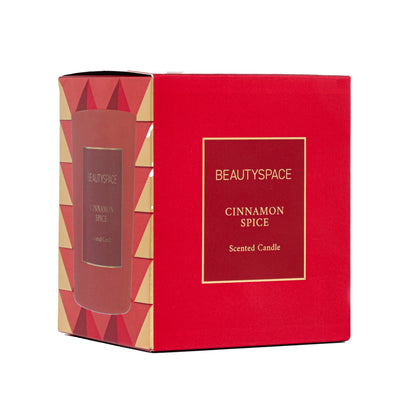 BEAUTYSPACE Cinnamon Spice Holiday Candle Gift, 200g