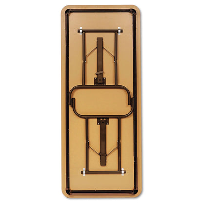 Iceberg OfficeWorks Wood-Laminate Folding Table, 96 x 30 x 29, Mahogany