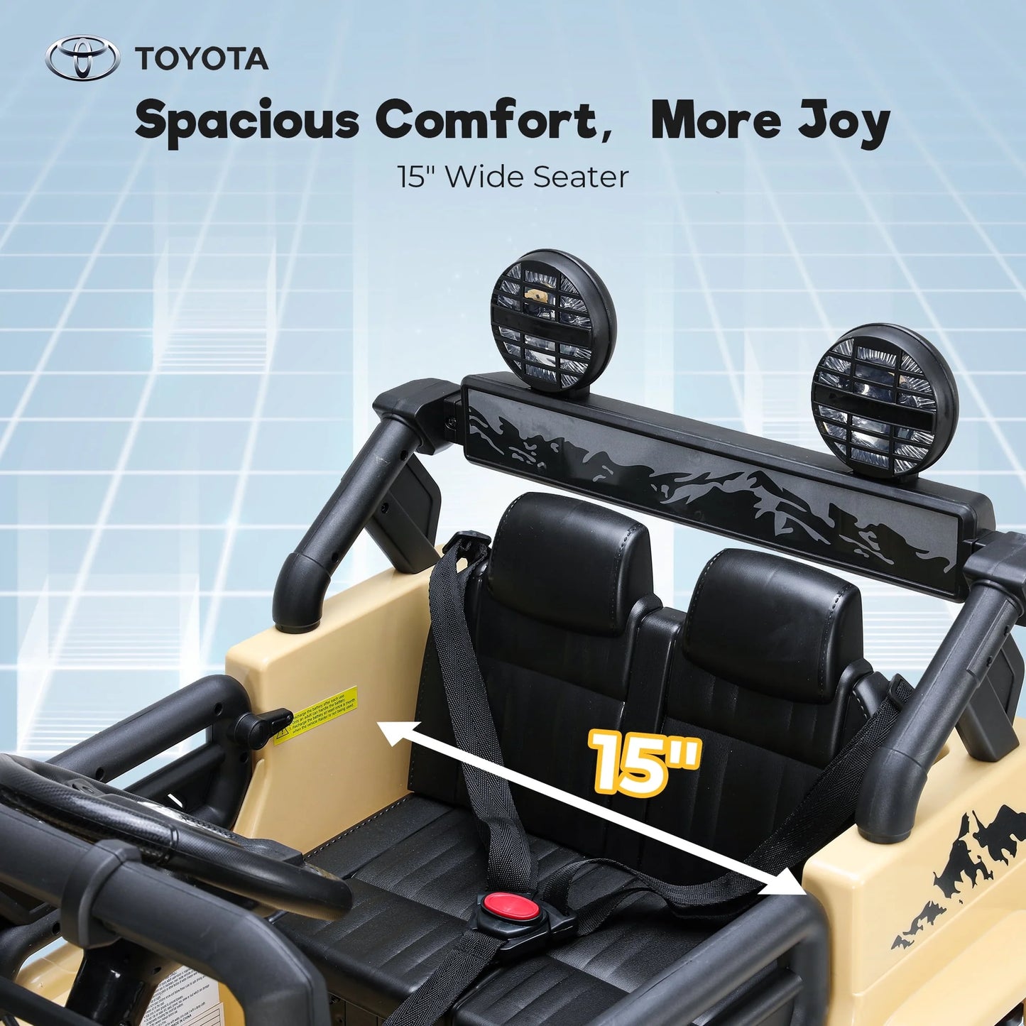 FUNTOK Licensed Toyota FJ Cruiser 12V 7AH Kids Electric Ride on Truck Battery Powered Car Toys 3 Speeds with Parent Remote Control,Spring Suspension & Slow Start