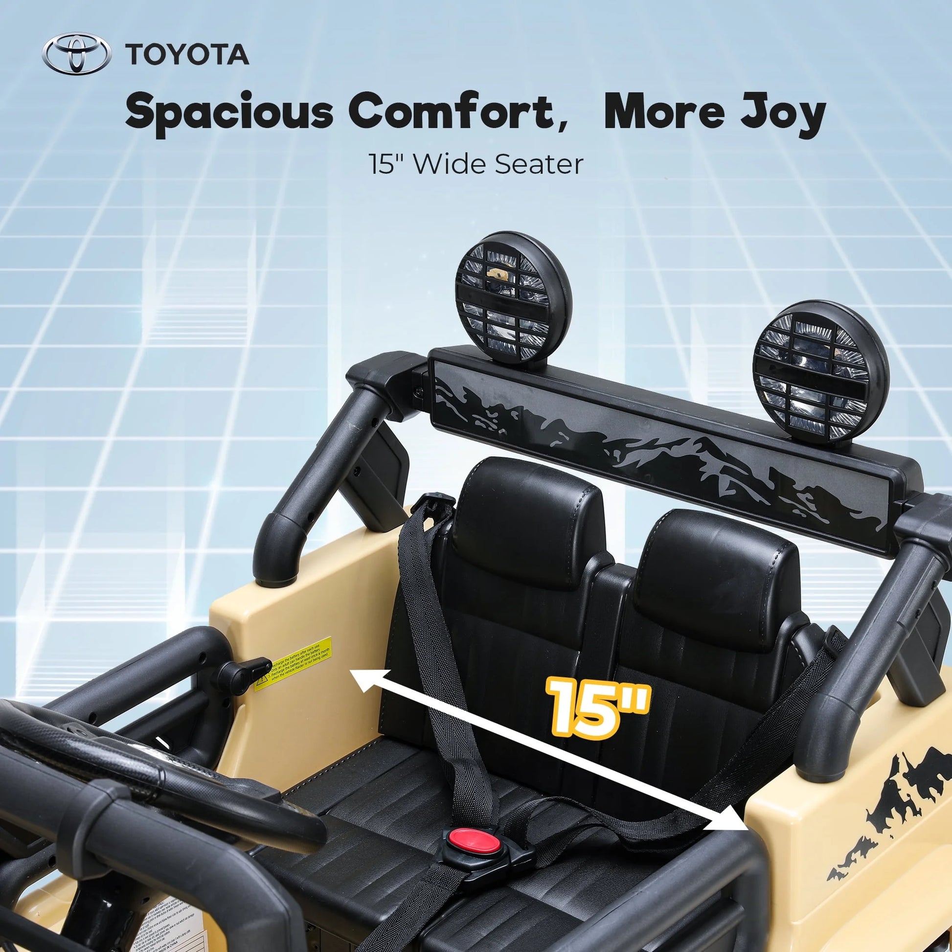 FUNTOK Licensed Toyota FJ Cruiser 12V 7AH Kids Electric Ride on Truck Battery Powered Car Toys 3 Speeds with Parent Remote Control,Spring Suspension & Slow Start