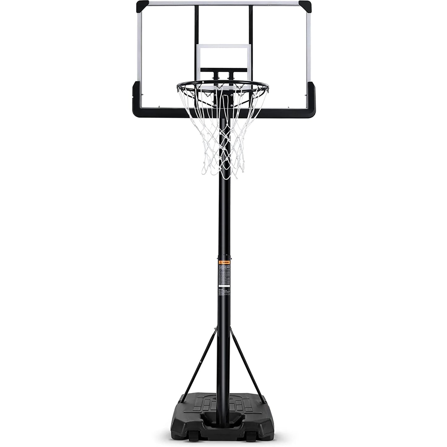 Portable Basketball Hoop Goal Basketball Hoop System Height Adjustable 7 ft. 6 in..10 ft. with 44 inch Indoor Outdoor PVC Backboard Material