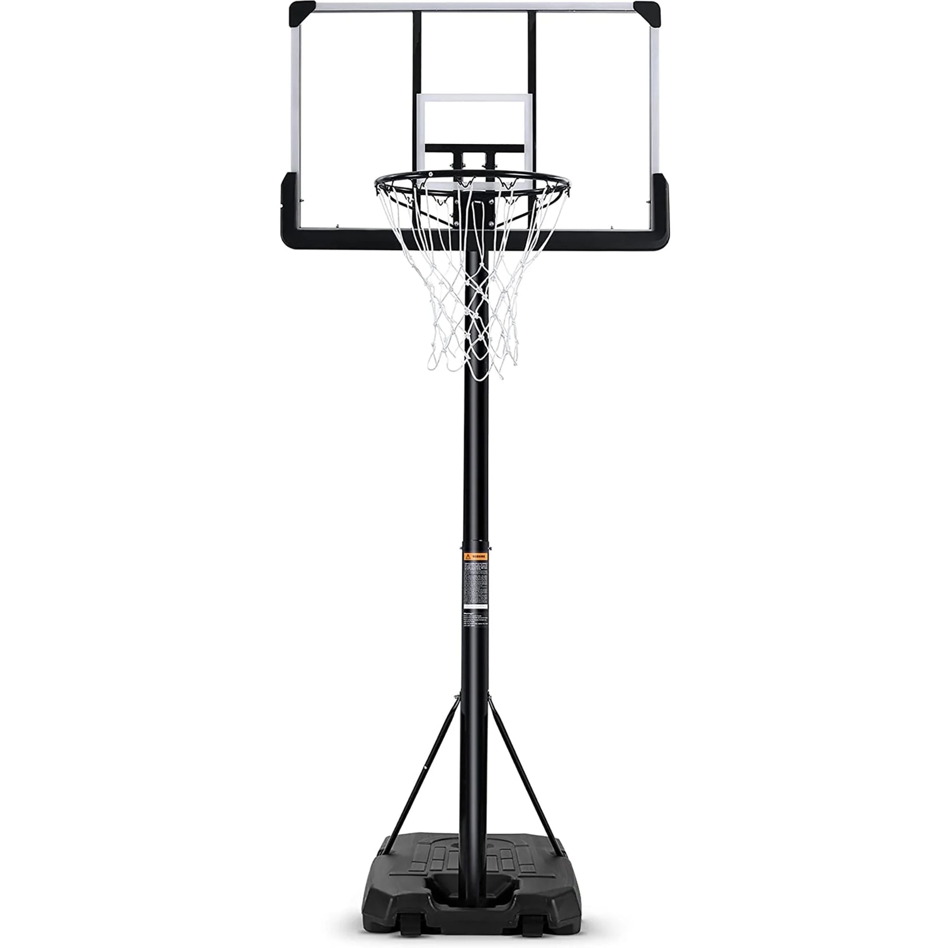 Portable Basketball Hoop Goal Basketball Hoop System Height Adjustable 7 ft. 6 in..10 ft. with 44 inch Indoor Outdoor PVC Backboard Material