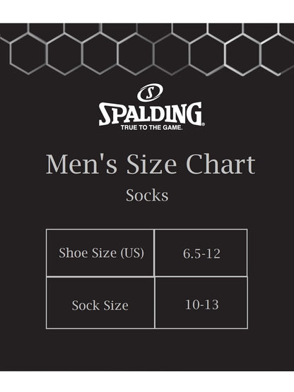 Spalding Men's Black No-Show Socks, 30-Pack, Sizes 6.5-12