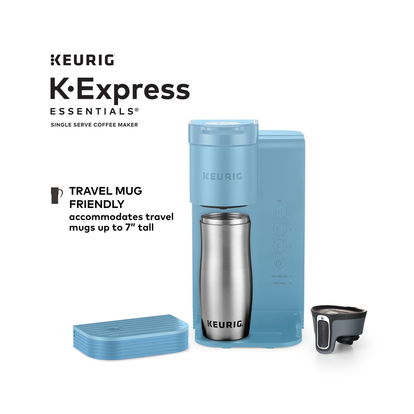 Keurig K-Express Essentials Sky Blue Single-Serve K-Cup Pod Coffee Maker