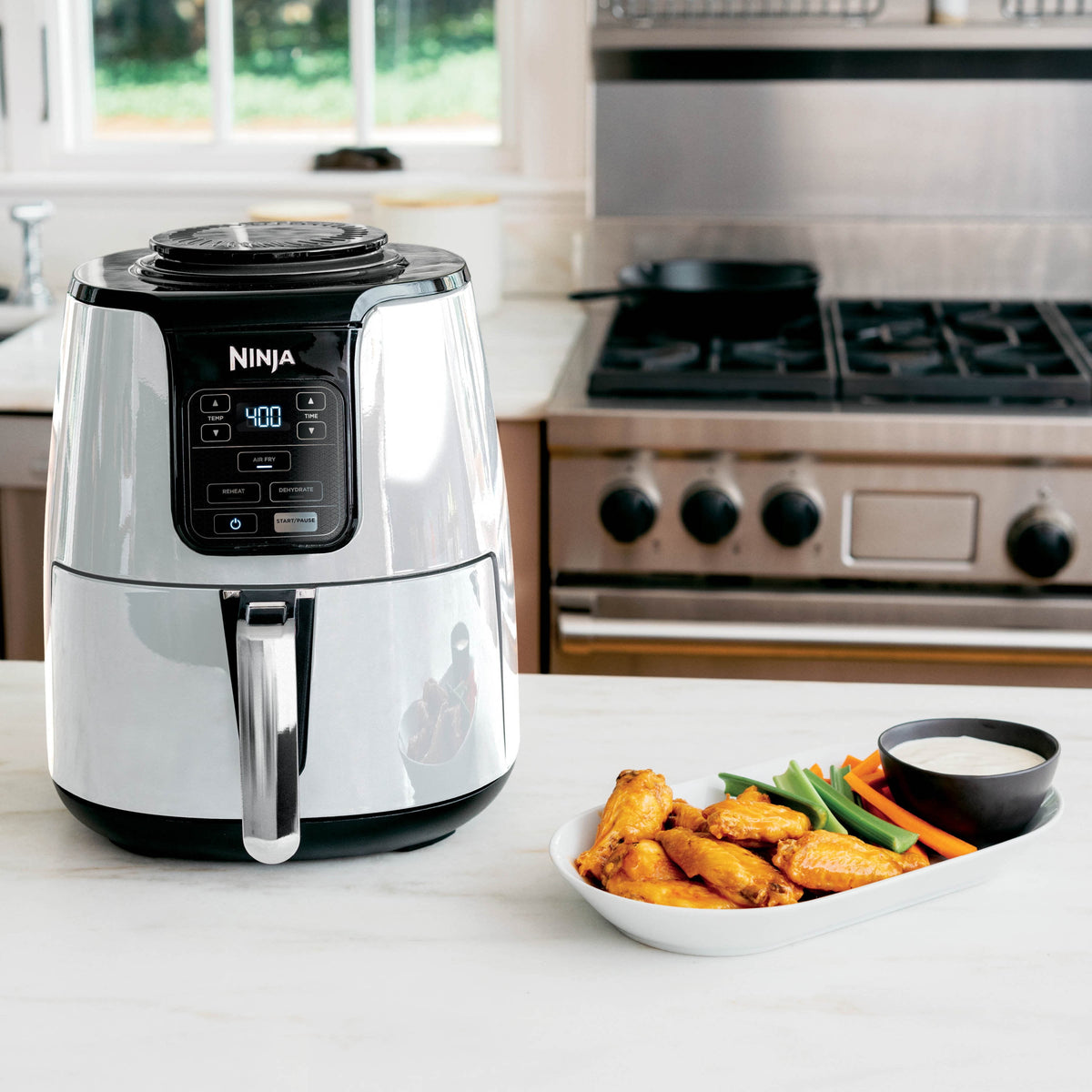 Ninja 4 qt Air Fryer, White - Dishwasher Safe