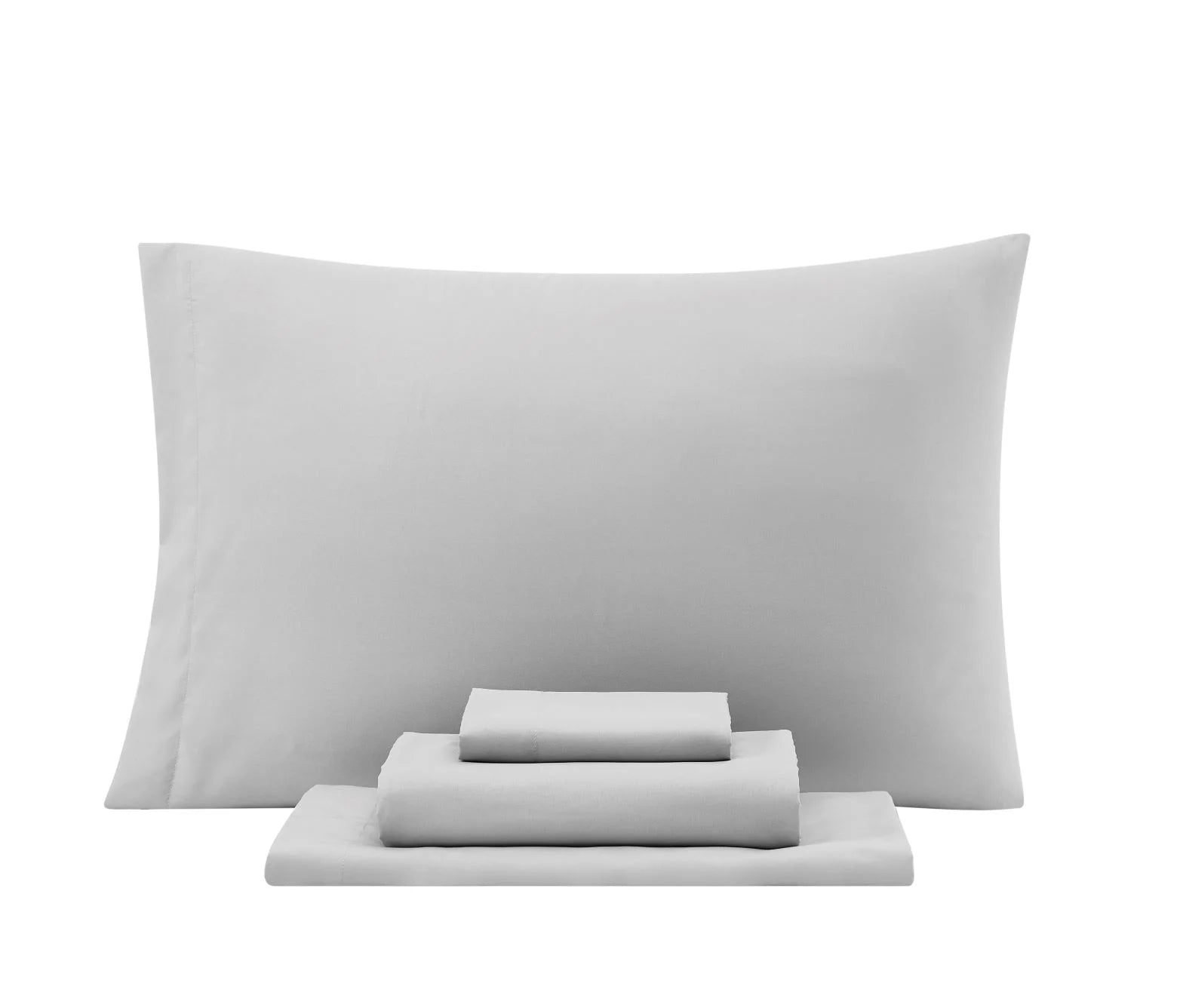 Mainstays 7 Piece Reversible Bed in a Bag Comforter Set with Sheets, Artic White, Full