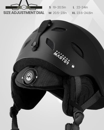 OutdoorMaster Kelvin Ski Helmet - Snowboard Helmet for Men, Women & Youth