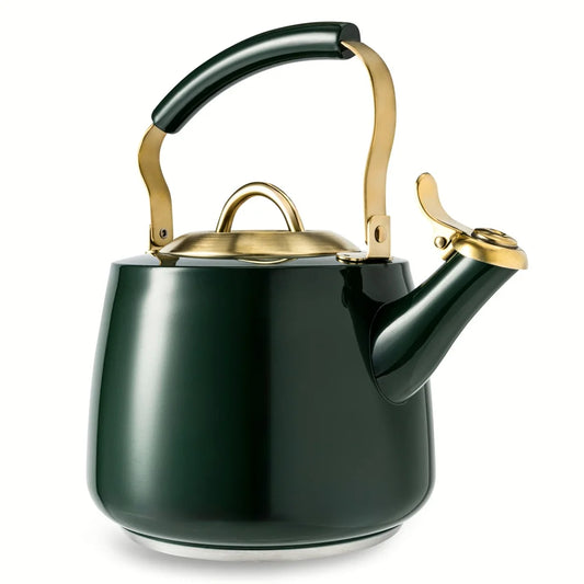 Thyme & Table Induction Stovetop Kettle, Stainless Steel Hunter Green, 9.53 x 7.01 x 9.80 inches