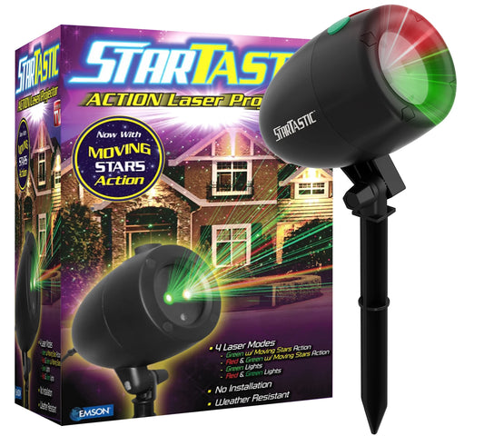 Startastic Laser Projector Lights Outdoor Indoor Holiday Star Lights for Christmas New Years Waterproof