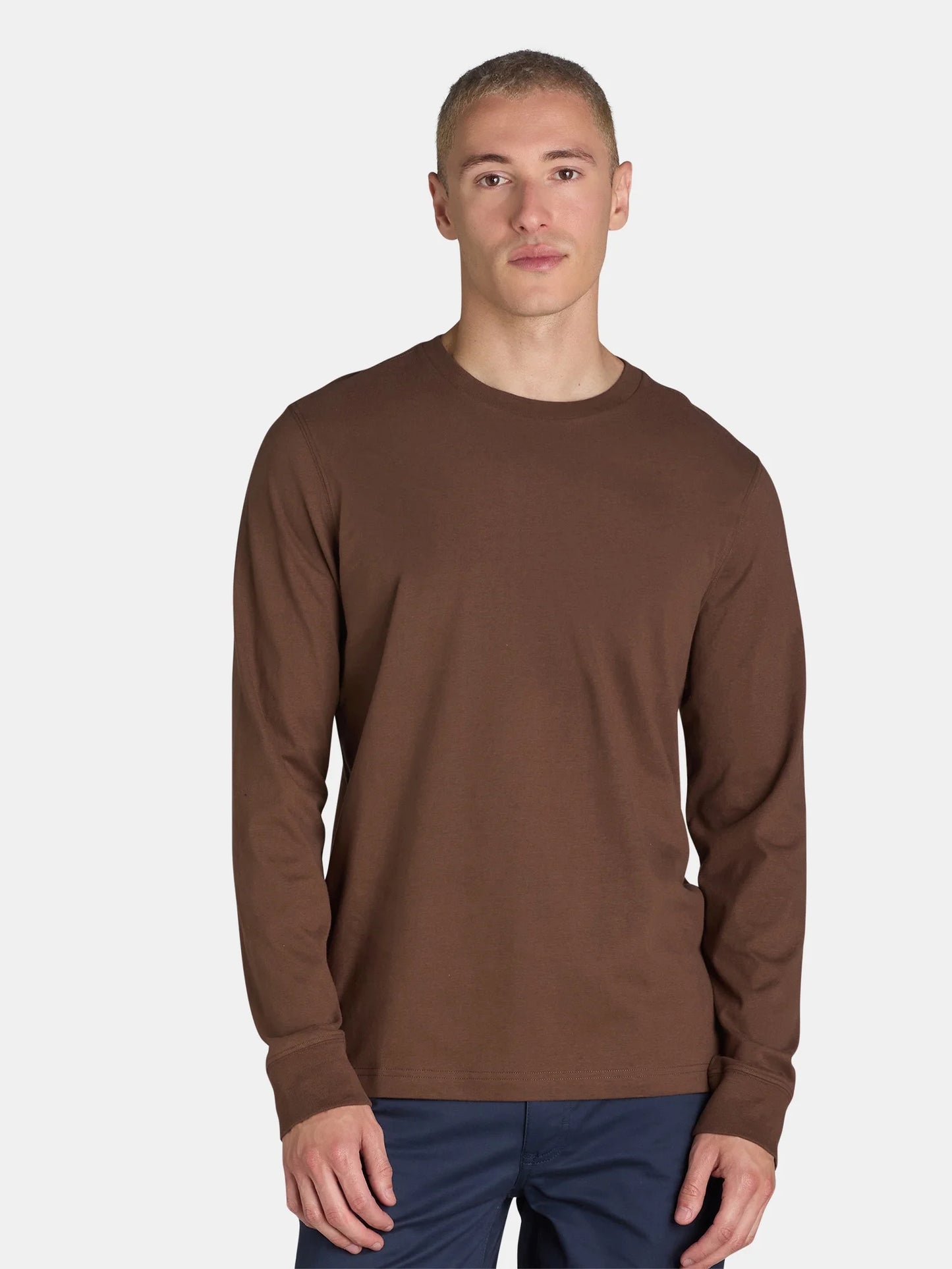 George Men's & Big Men's Crewneck T-Shirt with Long Sleeves, Size XS-3XLT